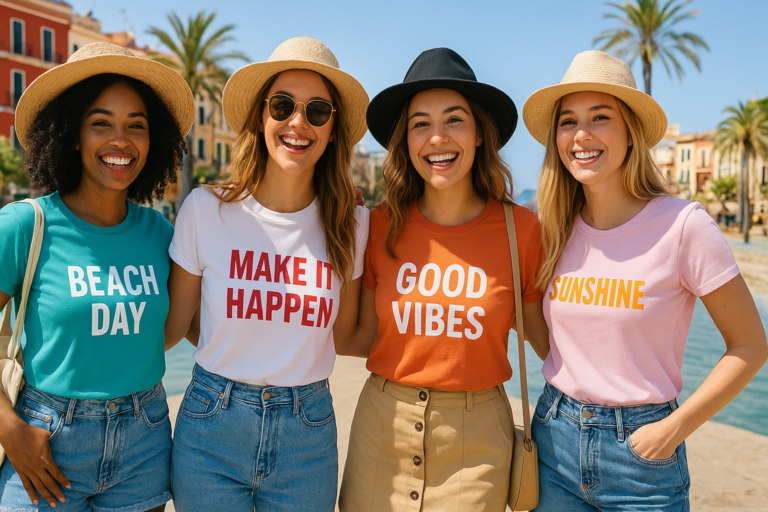 Boost Your Girls Trip Style with Unique Vacation T-shirts from Etsy