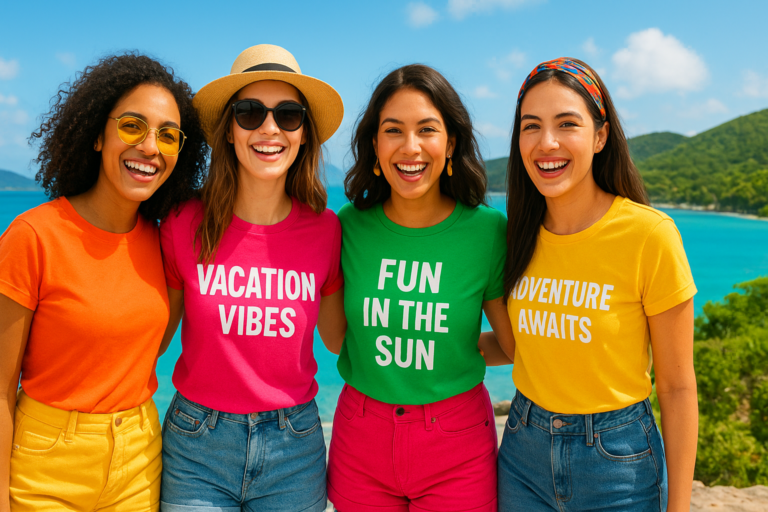 Boost Your Girls Trip Style with Unique Vacation T-Shirts from Etsy