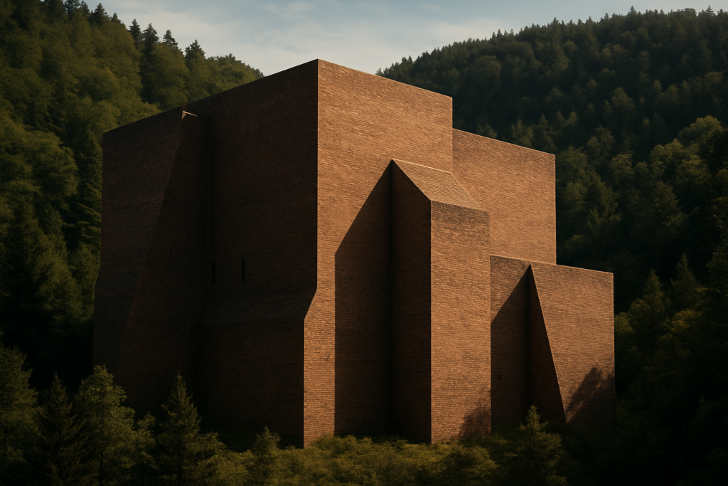 Monolithic Café South Korea - Innovative Monolithic Café in South Korea Inspired by Ancient Fortress Architecture