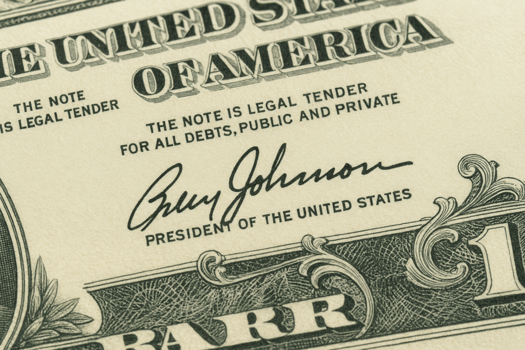 Trump signature on U.S. currency - President Trump’s Signature to Make Its Mark on U.S. Currency