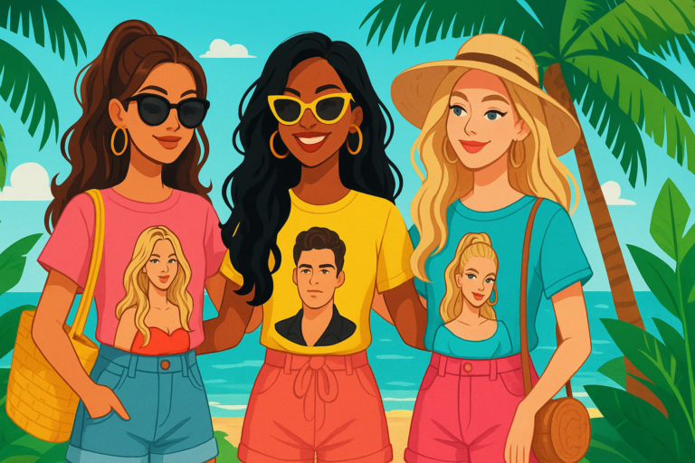 Celebrity-Inspired Girls Vacation T-Shirt Styles to Watch
