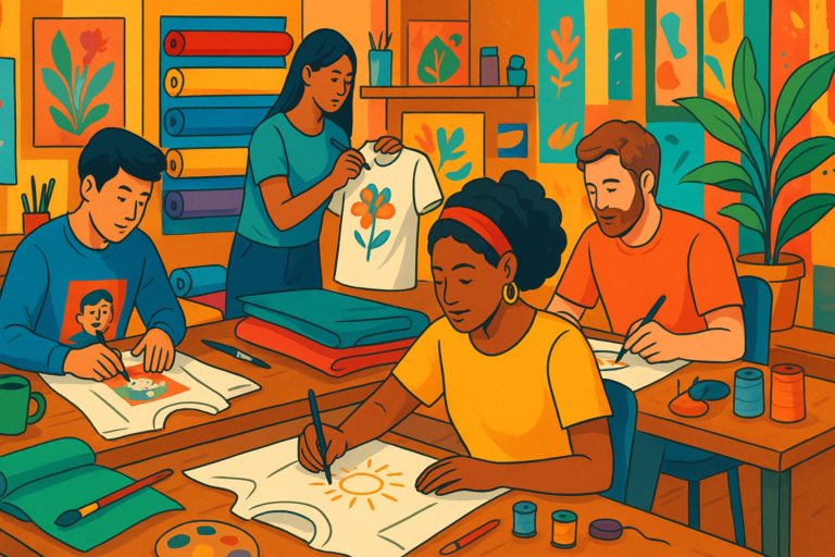 Collaborating with Local Artists for Unique Girls Trip T-Shirt Designs