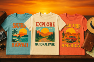 Vintage and Retro Girls Travel T-Shirt Designs Making a Comeback